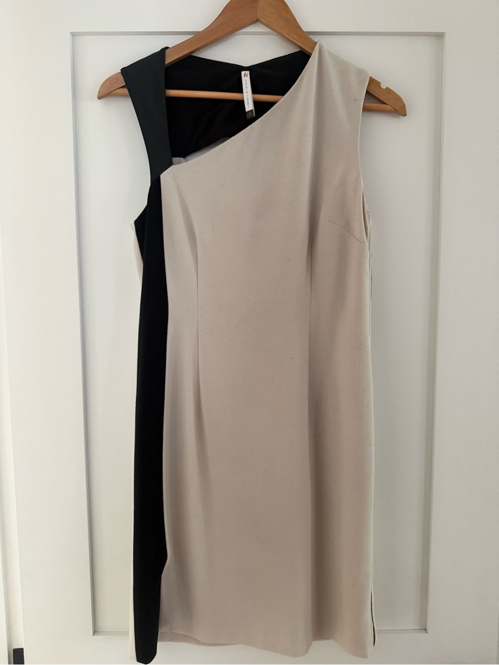 Sachin + Babi Black & Ivory Asymmetrical Dress — Size 2